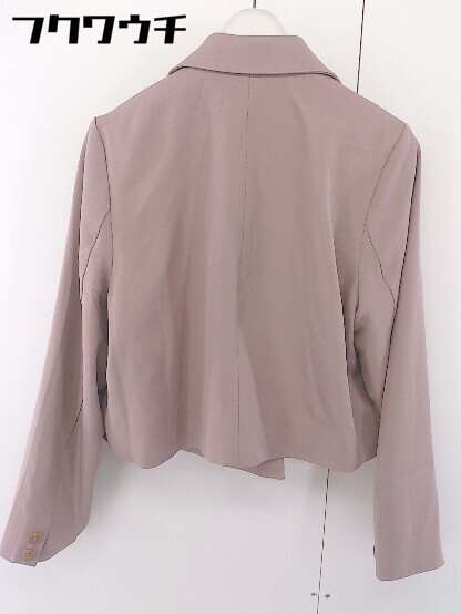 * * * unused * natural couture tag attaching double short long sleeve jacket size S pink beige lady's 