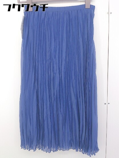 * * NATURAL BEAUTY BASIC tag attaching long Grandam pleated skirt size M blue group lady's 