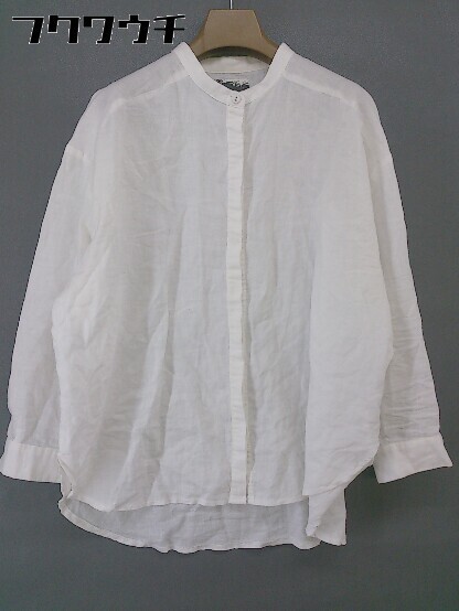 ◇ PATTERN TORSO パターントルソ antiqua リネン100% 長袖 シャツ ブラウス サイズF オフホワイト レディースの画像1
