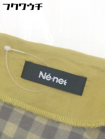 * Ne-net Ne-Net проверка French рукав Mini One-piece размер 2 оттенок зеленого оттенок голубого женский 