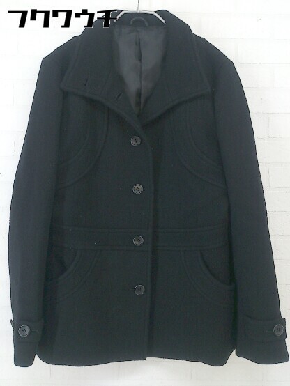 ◇ A.T エーティー ATSURO TAYAMA カシミヤ混 長袖 コート サイズ38 ブラック レディース_画像1