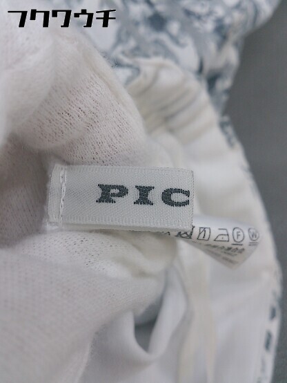 ◇ PICCIN ピッチン 総柄 ロング フレア スカート サイズM ホワイト グレー系 レディース_画像4