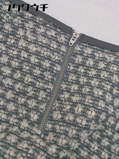 ◇ DENDROBIUM デンドロビウム バックジップ ミニ 台形 スカート サイズ36 アイボリー グレー レディース_画像8