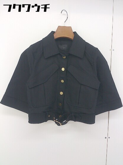 ◇ ◎ GUESS ゲス 五分袖 シャツ ジャケット サイズXS ブラック レディースの画像1