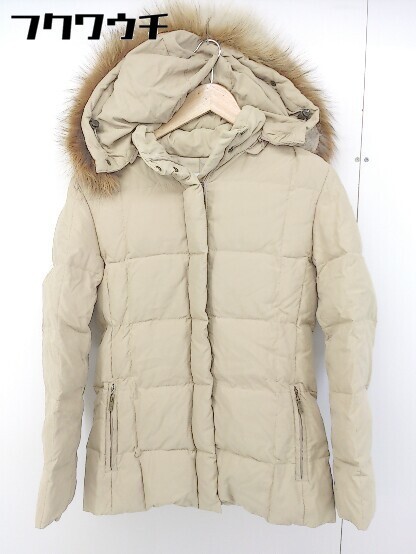 # ef-de ef-de fox fur down jacket size 9 beige lady's 