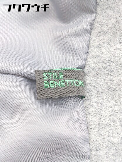 ■ STILE BENETTON スタイルベネトン 長袖 ノーカラー コート サイズS グレー レディース_画像4