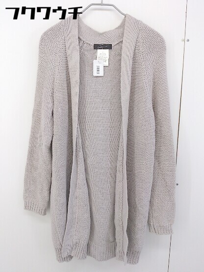 * STUNNING LURE Stunning Lure cotton knitted sweater long sleeve cardigan size S gray lady's 