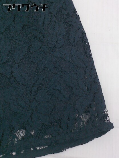 * * * unused * a/c design by alpha cubic total embroidery knees height tight skirt size M navy lady's 
