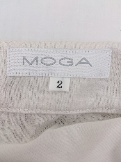 ◇ ◎ ●美品● MOGA モガ スタンドカラー 半袖 シャツ ブラウス サイズ2 ライトベージュ系 レディースの画像4