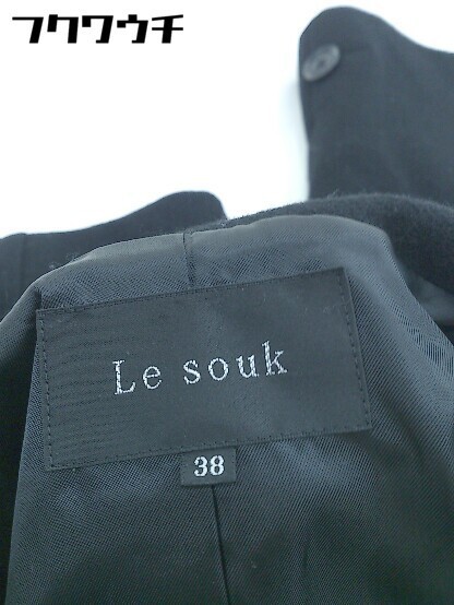 ◇ LE SOUK ルスーク ハイネック 長袖 コート サイズ38 ブラック レディース_画像4