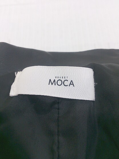 ◇ select MOCA セレクト モカ フェイクレザー ダブル ライダース ジャケット サイズM ブラック レディース_画像4