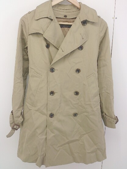 * * STUNNING LURE waist belt liner attaching long sleeve trench coat size 36 beige group lady's 