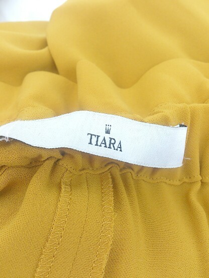 ◇ ◎ Tiara ティアラ バックウエストゴム ワイド パンツ サイズ 2 マスタード レディース_画像5
