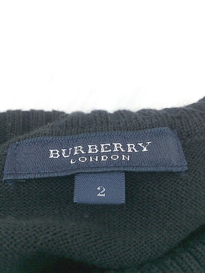 ◇ Burberry London バーバリー タートルネック ニット ベスト サイズ2 ブラック レディース_画像5