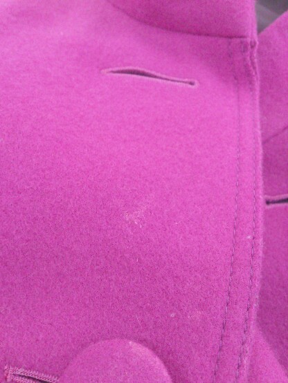 ◇ ef-de エフデ スタンドカラー 長袖 コート サイズ7 マゼンタ ピンク系 レディース_画像9