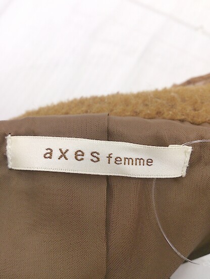 ◇ axes femme アクシーズファム 裾フレア フリルカラー 長袖 ジャケット サイズ M ブラウン レディース_画像7