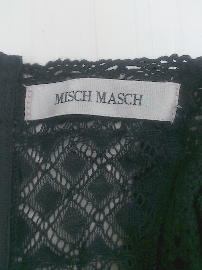 ◇ misch masch ミッシュマッシュ 総刺繍 半袖 膝丈 ワンピース サイズM ブラック レディース_画像4