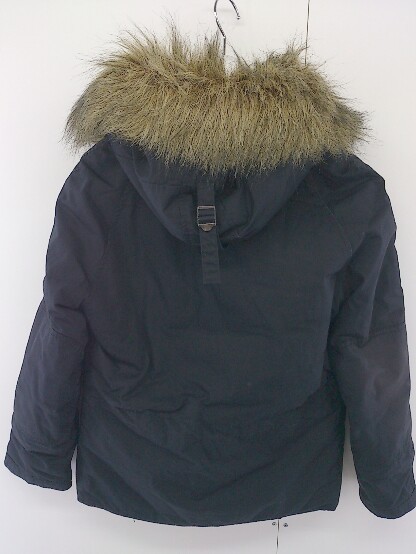 # RNAa-ruene- fake fur long sleeve coat size M black lady's 