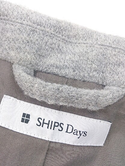 ◇ SHIPS Days シップス デイズ 長袖 チェスター コート サイズM グレー レディース_画像4