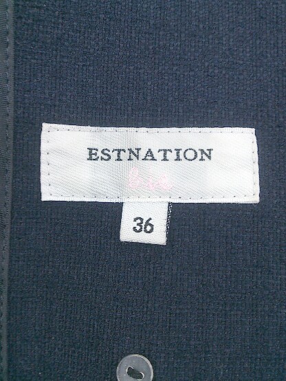◇ ESTNATION bis エストネーション ビス 長袖 テーラード ジャケット サイズ36 ネイビー レディース_画像4