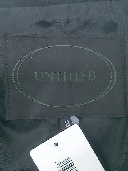 ◇ UNTITLED アンタイトル シングル1B 長袖 テーラード ジャケット サイズ2 ブラック レディース_画像4
