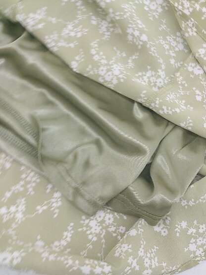 ◇ GRL グレイル 花柄 ロング フレア スカート サイズM グリーン ホワイト レディース_画像7