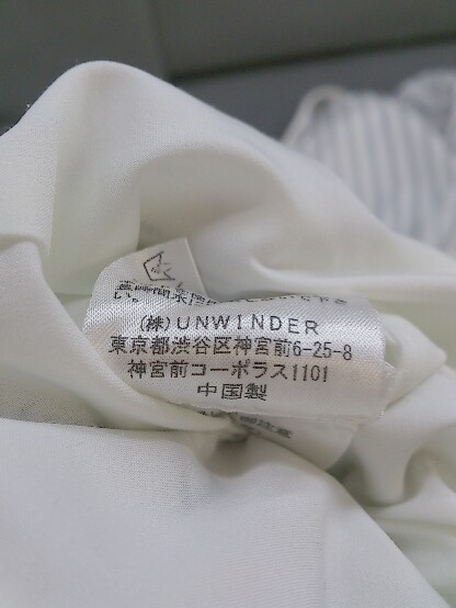 ◇ Tavii green label relaxing UNITED ARROWS 総柄 七分袖 膝下丈 ワンピース サイズ38 ホワイト ブラック系 レディース_画像6