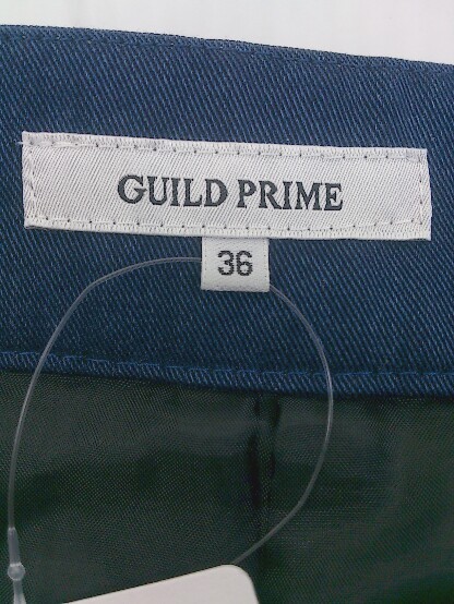 ◇ GUILD PRIME ギルドプライム ハイウエスト ワイド パンツ サイズ36 ネイビー ブルー レディース_画像4