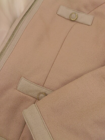 ◇ PROPORTION BODY DRESSING ノーカラー 長袖 中綿 ジャケット サイズ3 ピンク ブラウン レディース_画像8