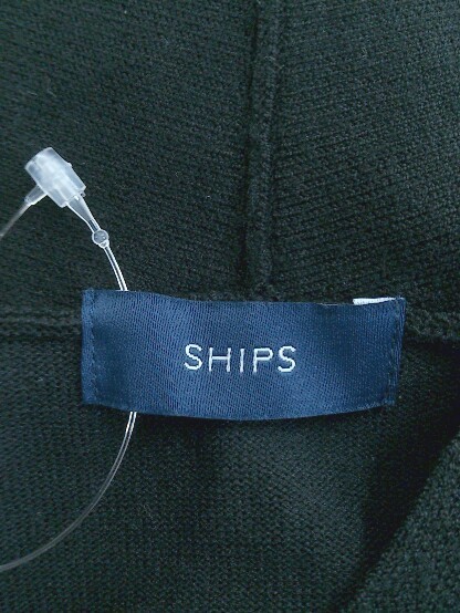 ◇ SHIPS シップス Vネック 長袖 プルオーバー カットソー ブラック レディース_画像4