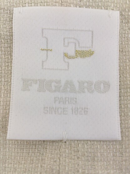 ◇ FIGARO Paris フィガロ パリ リネン混 長袖 ノーカラー ジャケット サイズ36 ベージュ レディース_画像4