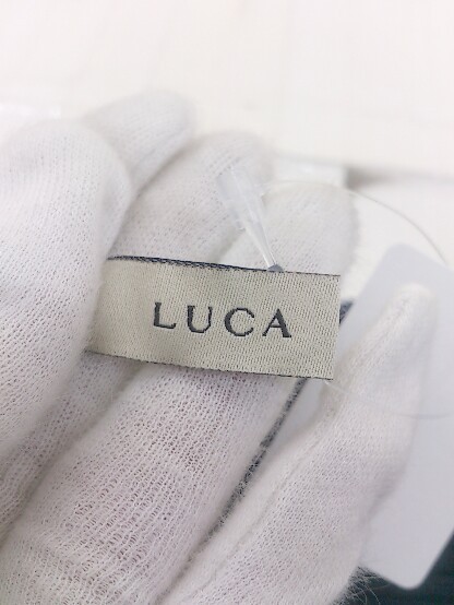◇ ◎ LUCA/LADY LUCK LUCA ルカ レディラックルカ ウール 長袖 ニット カーディガン サイズ38 ネイビー レディース_画像5