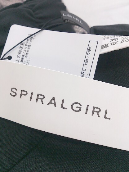 ◇ SPIRALGIRL 切替 パイソン柄 フロントボタン スリット 膝下丈 タイト スカート サイズS ブラック マルチ レディース_画像6