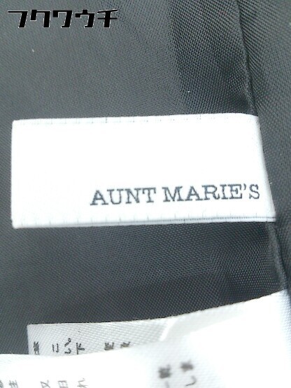 ◇ Aunt Marie's アントマリーズ パイピング 長袖 コート サイズF ブラック レディース_画像4