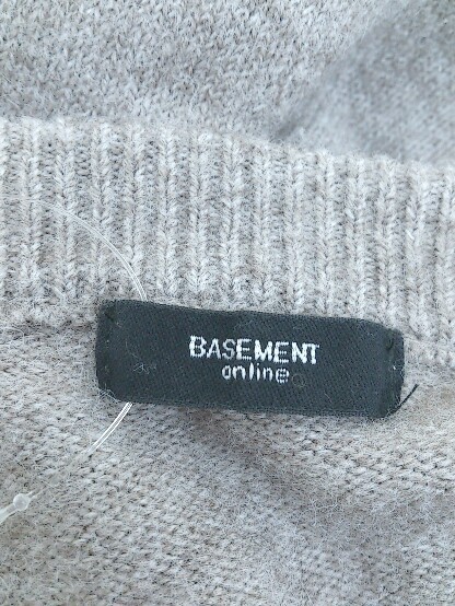 ◇ BASEMENT online ペプラム 長袖 ニット セーター サイズ F グレージュ系 レディース_画像4