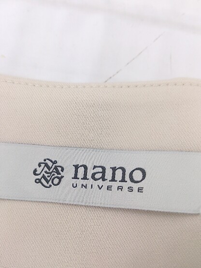 ◇ nano universe フレア ノースリーブ ワンピース ベスト セットアップ サイズ 36 ベージュ ブラック レディース_画像5
