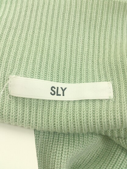 ◇ SLY スライ ハイネック 長袖 ニット セーター サイズF ミントグリーン レディース_画像4
