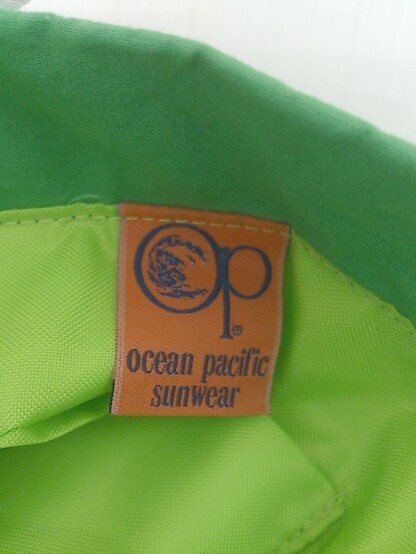 ◇ ocean pacific オーシャンパシフィック 巾着 ハンド バッグ グリーン レディース_画像5