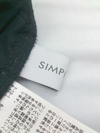 ◇ ◎ Simplicite シンプリシテェ 半袖 ロング ワンピース ブラック レディース P_画像5
