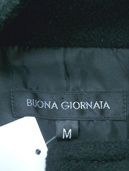 ◇ BUONA GIORNATA ボナジョルナータ バックスリット ハイネック 長袖 コート サイズM ブラック レディース_画像4