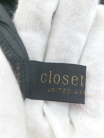 ◇ closet story UNITED ARROWS ユナイテッドアローズ 七分袖 膝下丈 ワンピース ブラック系 レディース_画像4