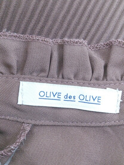 ◇ OLIVE des OLIVE オリーブ デ オリーブ 長袖 ロング ワンピース サイズF ブラウン系 レディース_画像4