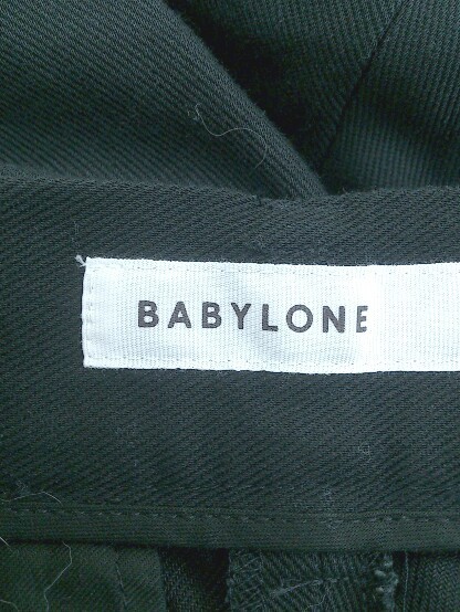 ◇ BABYLONE バビロン リネン混 パンツ サイズ38 ブラック レディース_画像4