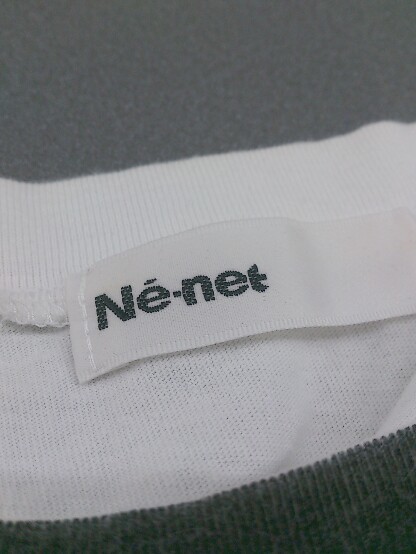 ◇ Ne-net ネ ネット 半袖 Tシャツ カットソー サイズ 3 オフホワイト ブラック レディース_画像4