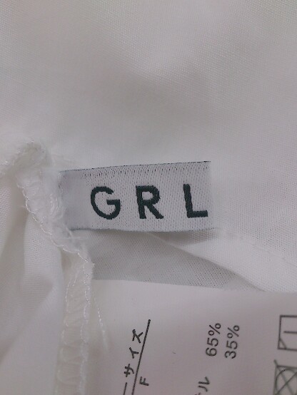 ◇ GRL グレイル 長袖 ミニ チュニック シャツ ワンピース サイズF ホワイト レディース_画像4