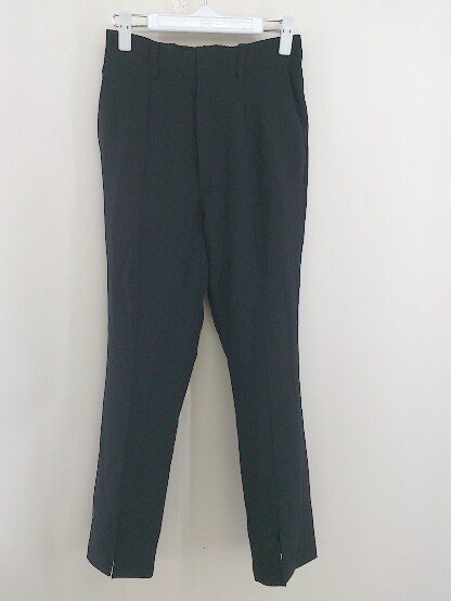 * LOWRYS FARM Lowrys Farm waist rubber hem slit tapered pants size M black lady's 