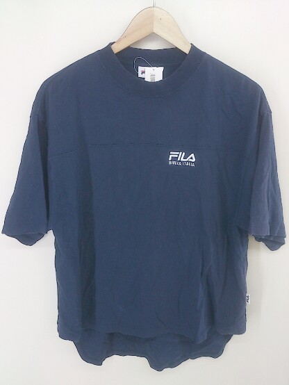 ◇ FILA フィラ 半袖 Tシャツ カットソー サイズF ネイビー系 レディース_画像2