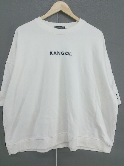 * KANGOL Kangol MONO-MART моно mart короткий рукав футболка cut and sewn размер F белый женский 