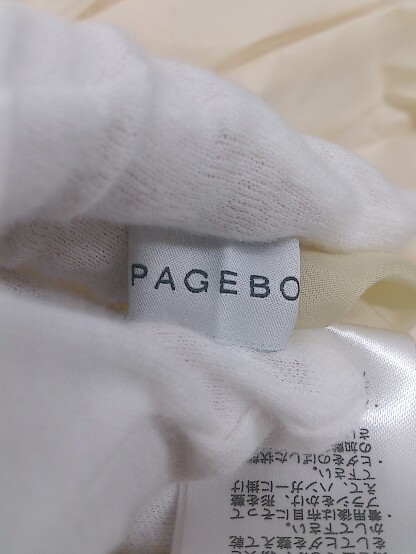 ◇ ◎ ●未使用● PAGEBOY タグ付き ウエストゴム ロング プリーツ スカート サイズF アイボリー系 レディース_画像5