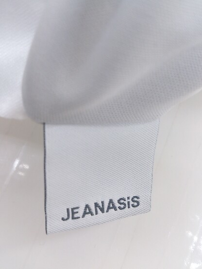 ◇ JEANASIS ジーナシス ウエストゴム サテン調 ロング ギャザー スカート サイズF ライトグレー系 レディース_画像4